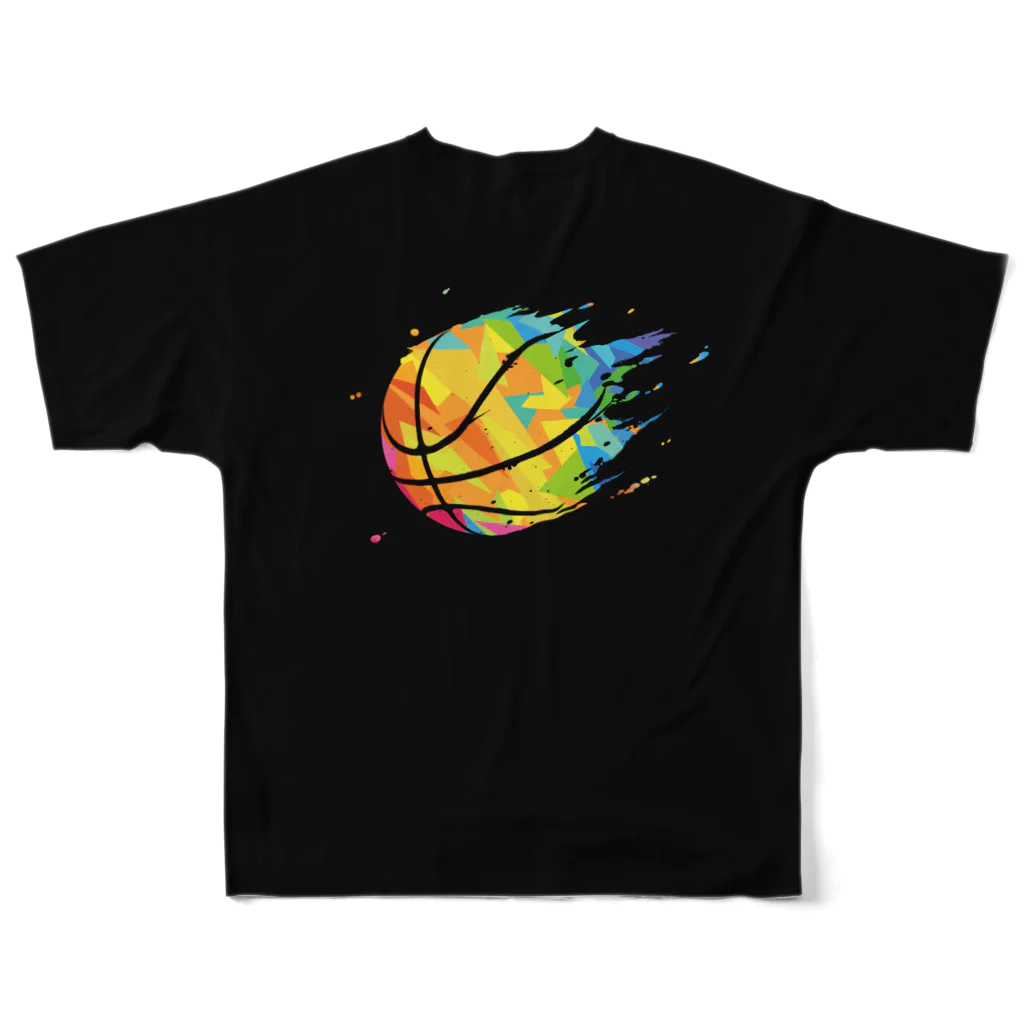 新波 歩/ARSWALKERのBREAK THE BORDERモザイクロゴ【スポーツ兼用】 フルグラフィックTシャツの背面
