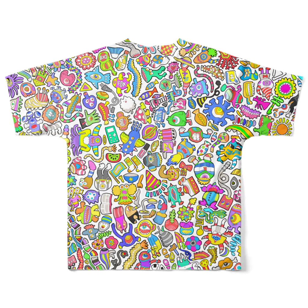 tunralのしきつめ怪獣 All-Over Print T-Shirt :back