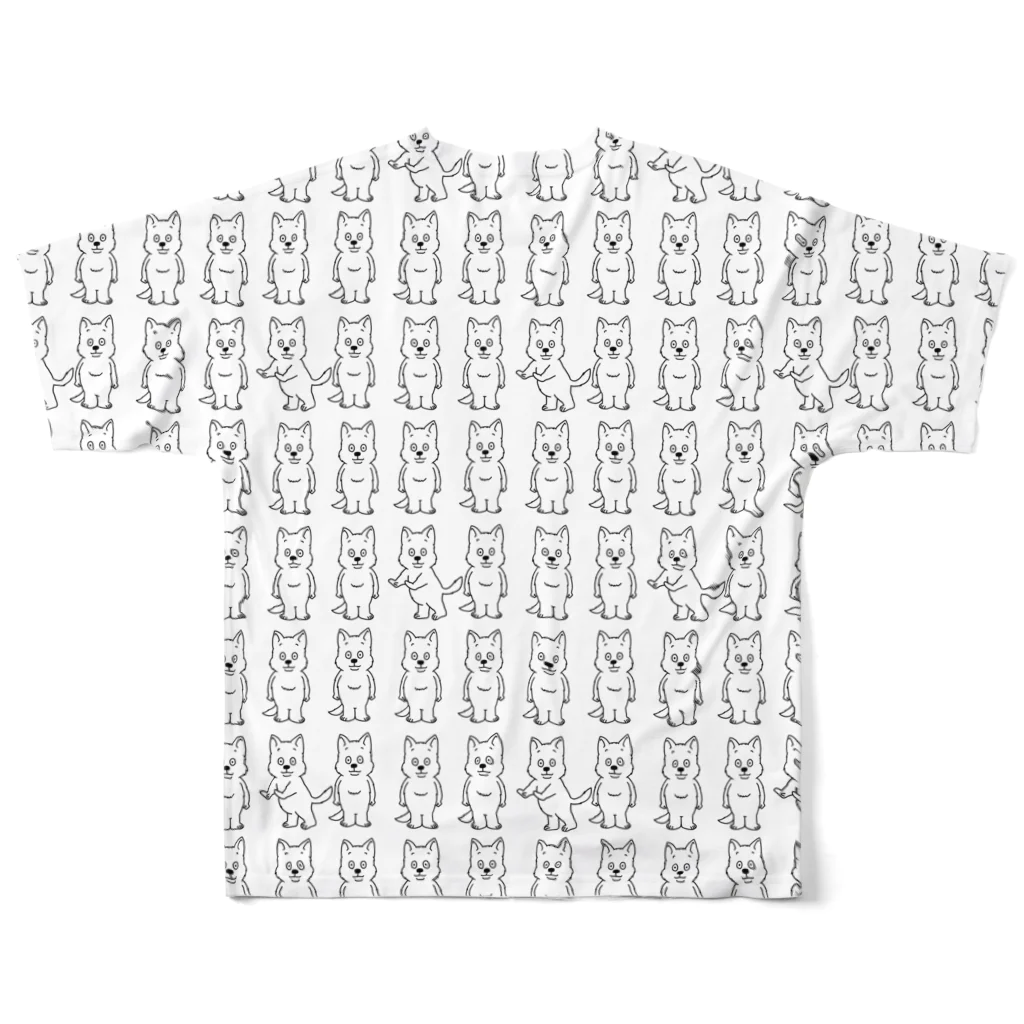 小林ぼっちグッズのいいぬ！ だらけ All-Over Print T-Shirt :back