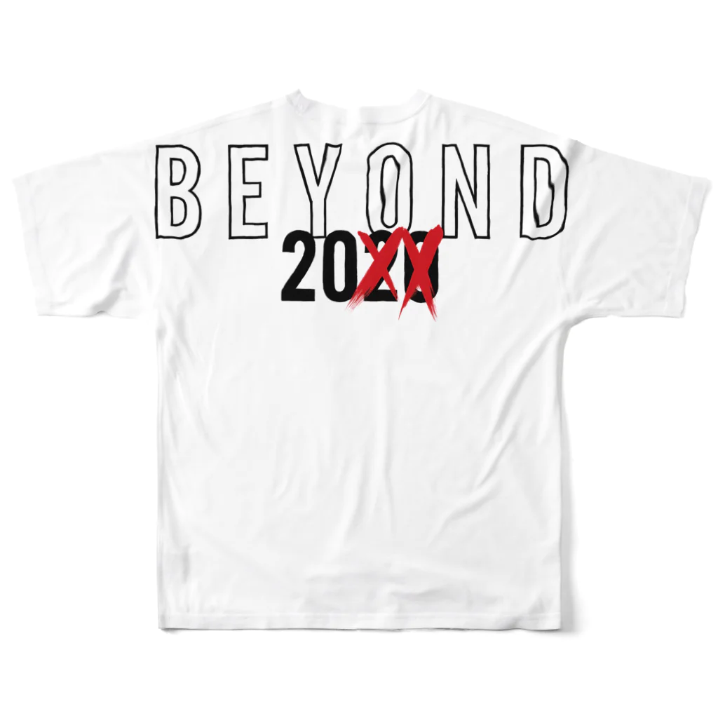 Beyond20XXのBEYOND BIG T‐shirt [white] フルグラフィックTシャツの背面