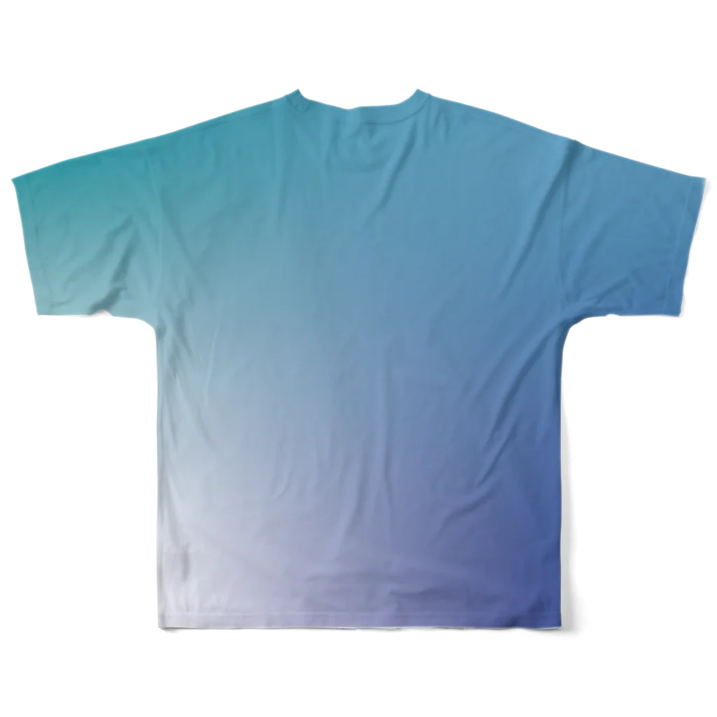 ハロー! オキナワの海の中の青や藍 All-Over Print T-Shirt :back