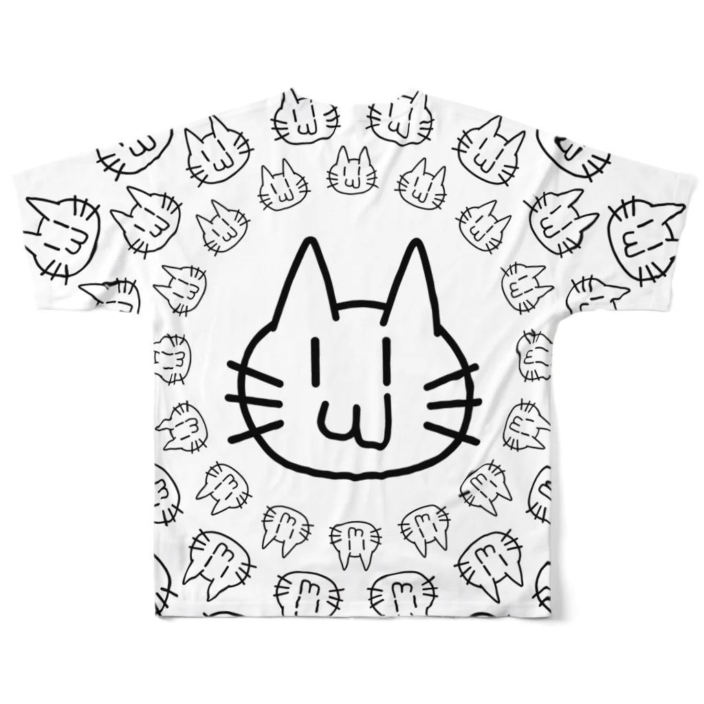 もこねこのもこねこ All-Over Print T-Shirt :back