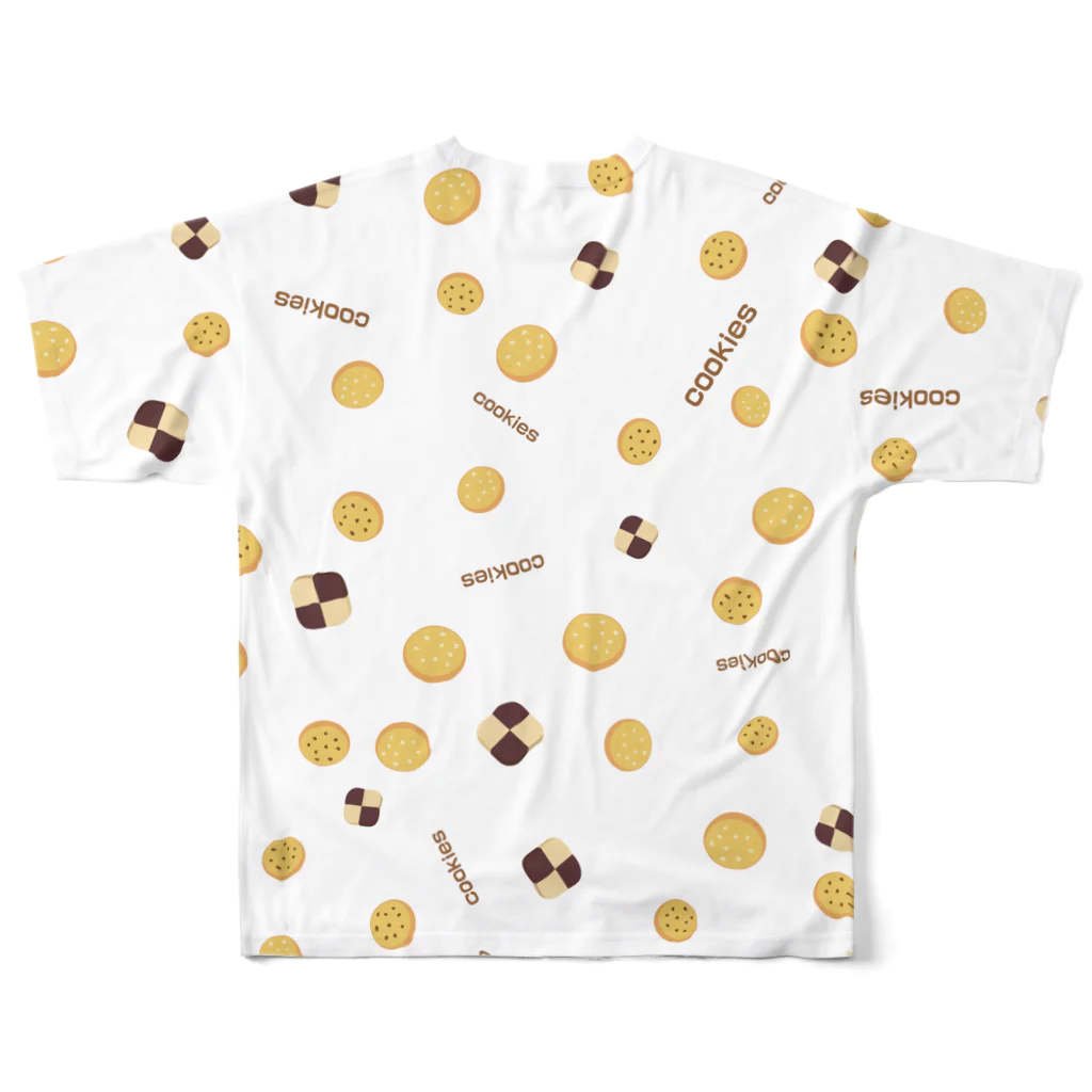 ぷるんぷるんストアのクッキーズ All-Over Print T-Shirt :back