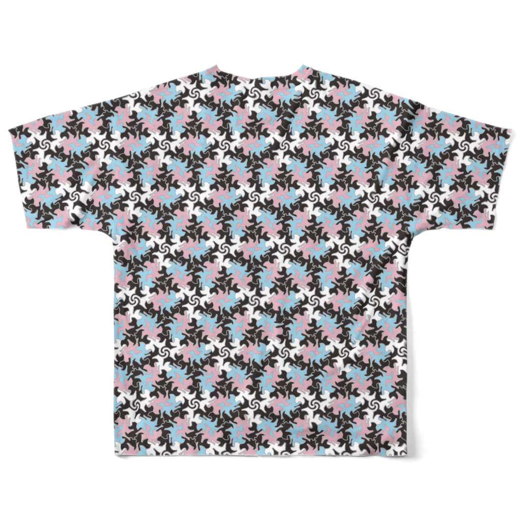 Ast TessellationのTHP-Cat-R1995-Met_B2-6 All-Over Print T-Shirt :back