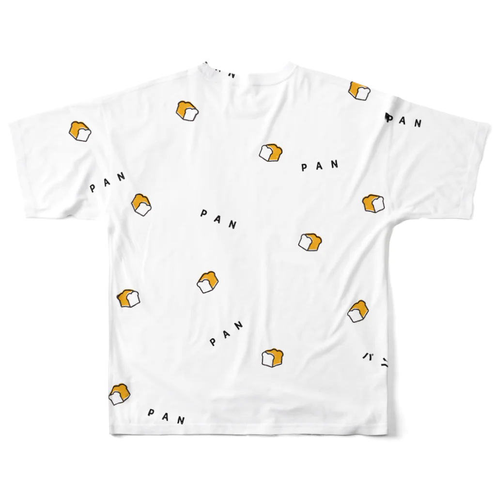 yukimanのパンのTシャツ All-Over Print T-Shirt :back