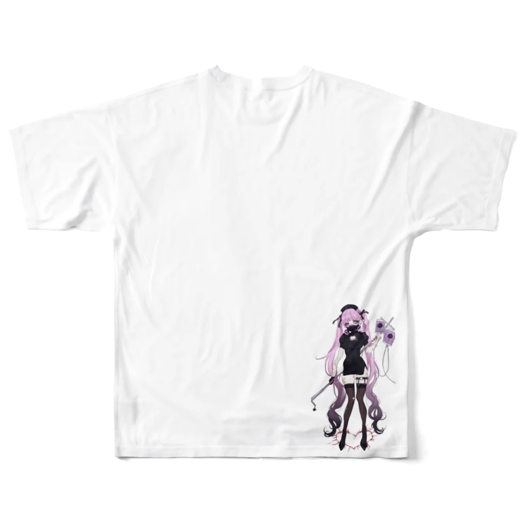 MONSTERの病み子ちゃん Tシャツ フルグラフィックTシャツの背面