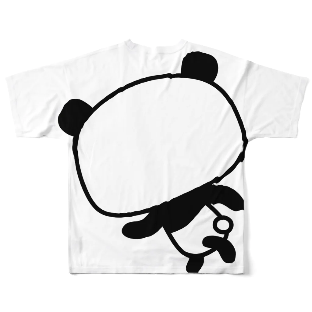 CherryCherryDesignのそろ ぱんだ solo Panda フルグラフィックTシャツの背面