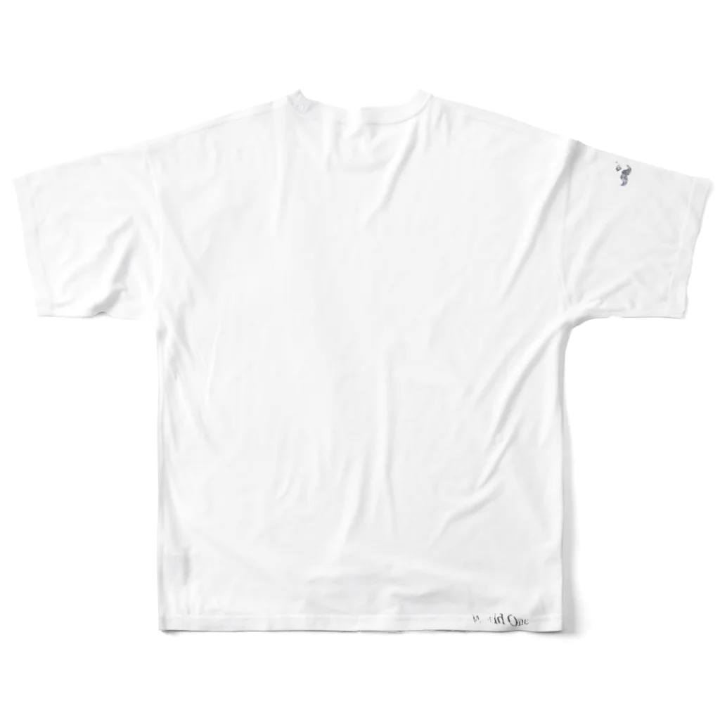 Heauman LeagueのLion T-Shirts Heauman League フルグラフィックTシャツの背面