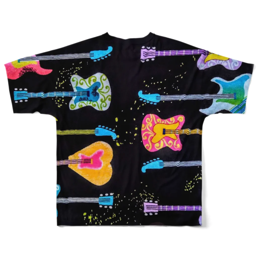 Rock★Star Guitar School 公式Goodsのサイケギター🎸 フルグラフィックTシャツの背面