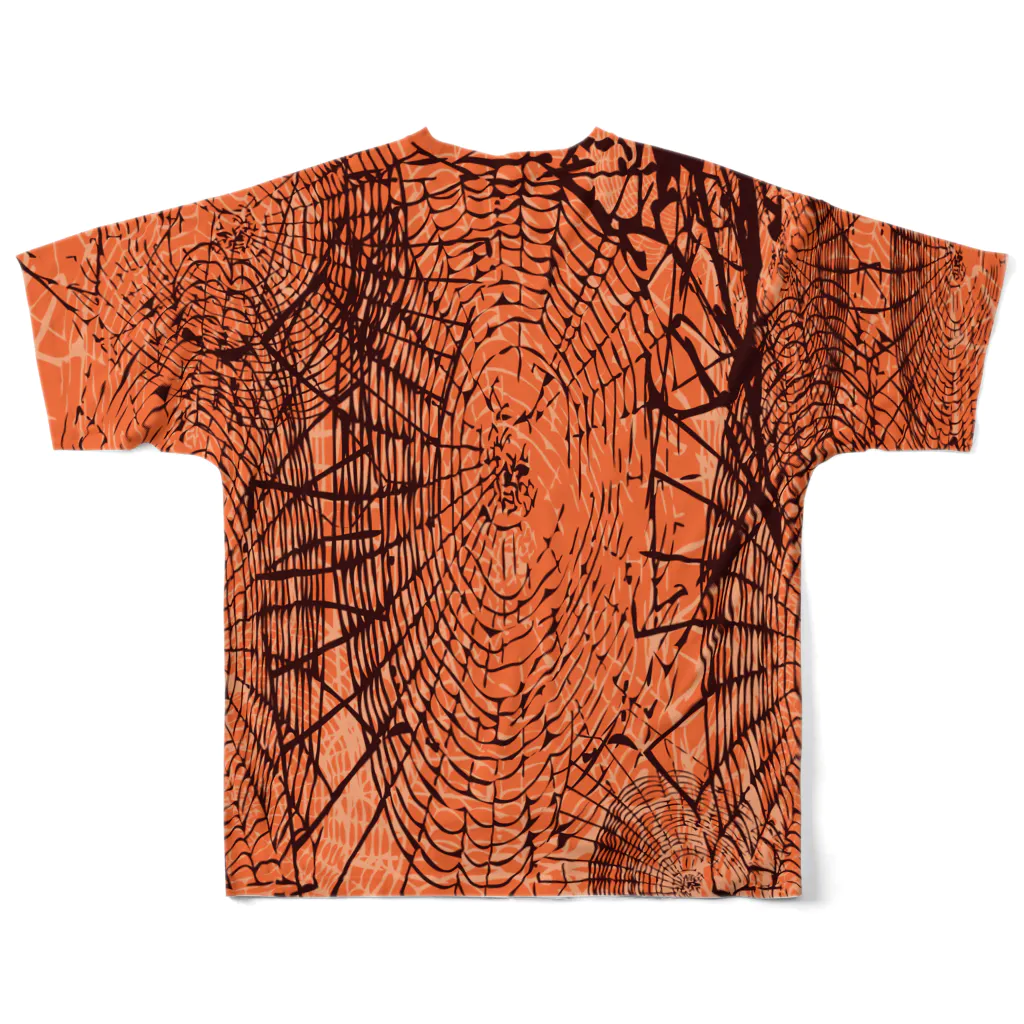  1st Shunzo's boutique のspiderweb  フルグラフィックTシャツの背面