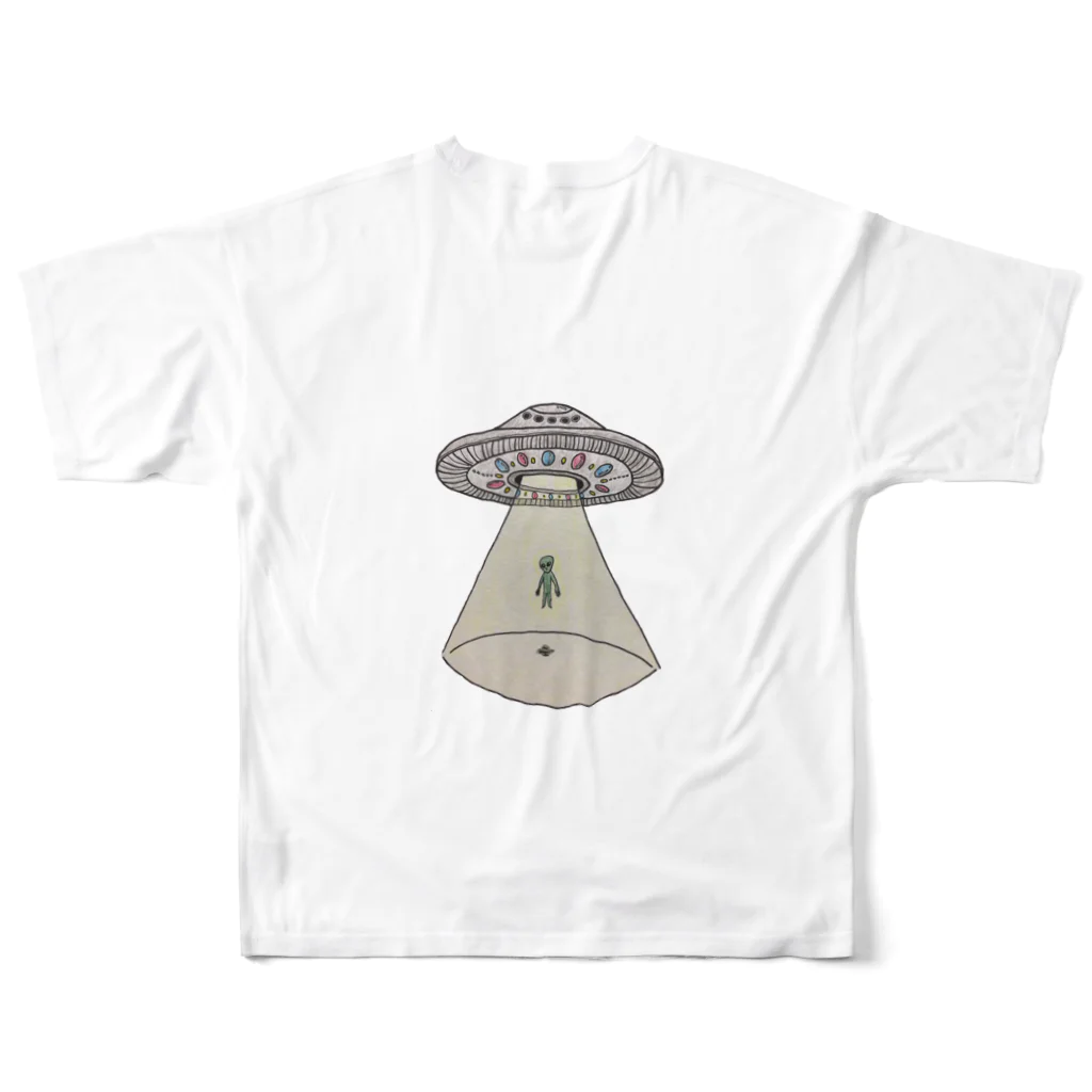 サユリアリティネオ🛸のUFOから宇宙人 All-Over Print T-Shirt :back