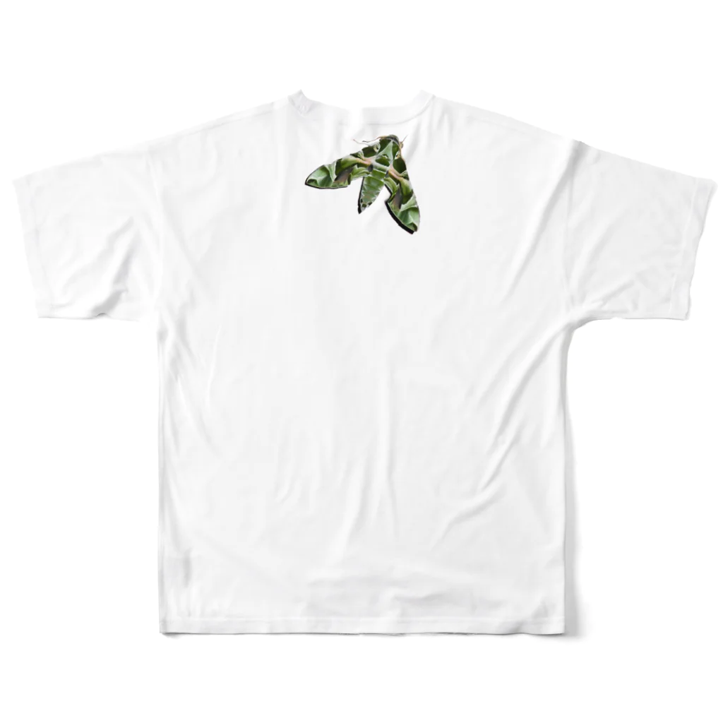 NATURE GOの緑迷彩 フルグラフィックTシャツの背面