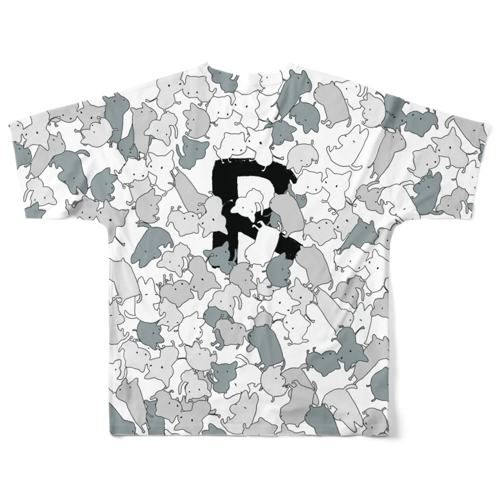 SHOP ROMEO　のROMEOnekokamo All-Over Print T-Shirt :back