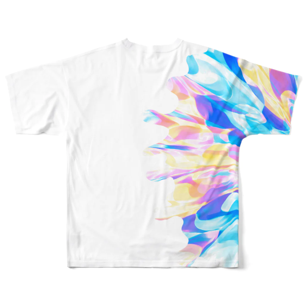 暇つぶしの色彩のドリームバタフライ All-Over Print T-Shirt :back