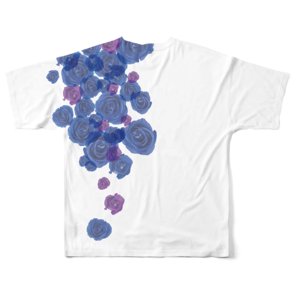 Blue Rose Holic.のfull logo T-shirt フルグラフィックTシャツの背面