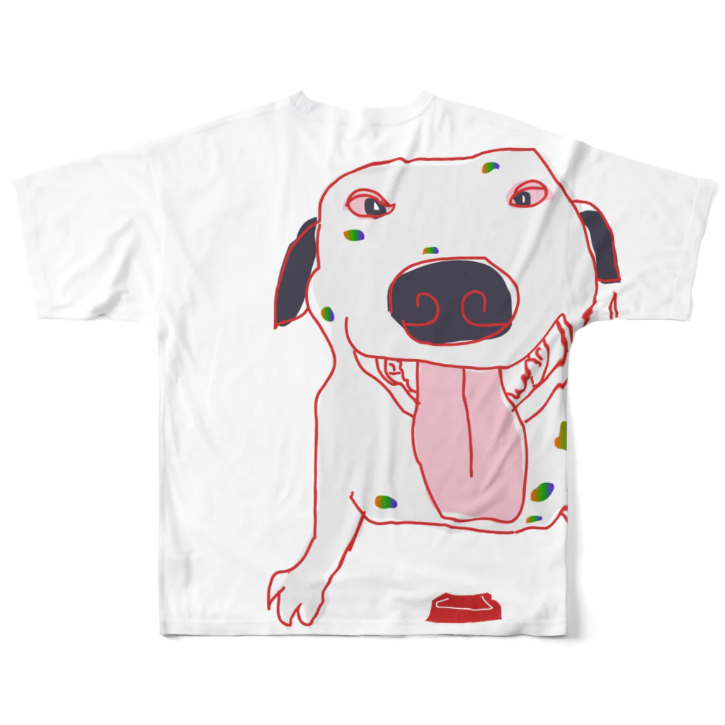 DOG DOG DOGのダルメシアン All-Over Print T-Shirt :back