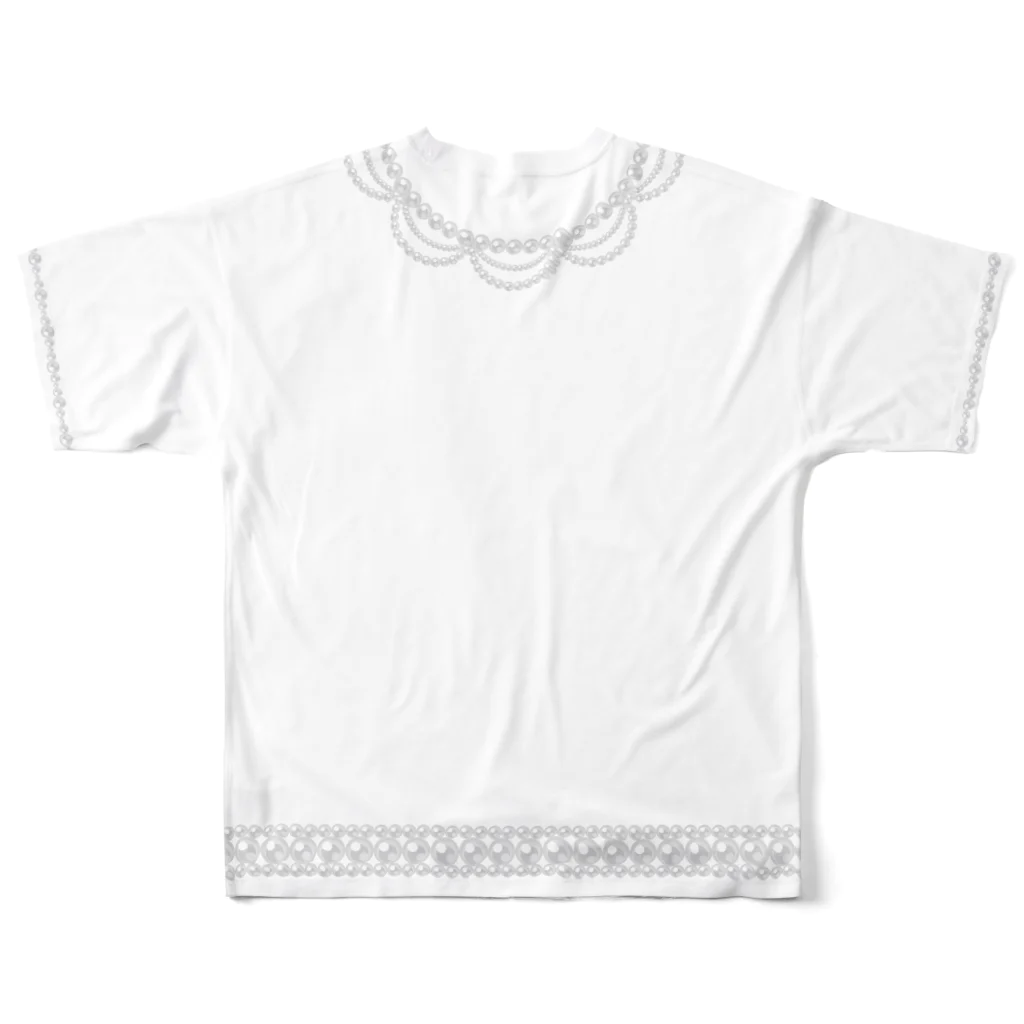 あわじテキスタイルのパールのTシャツ All-Over Print T-Shirt :back