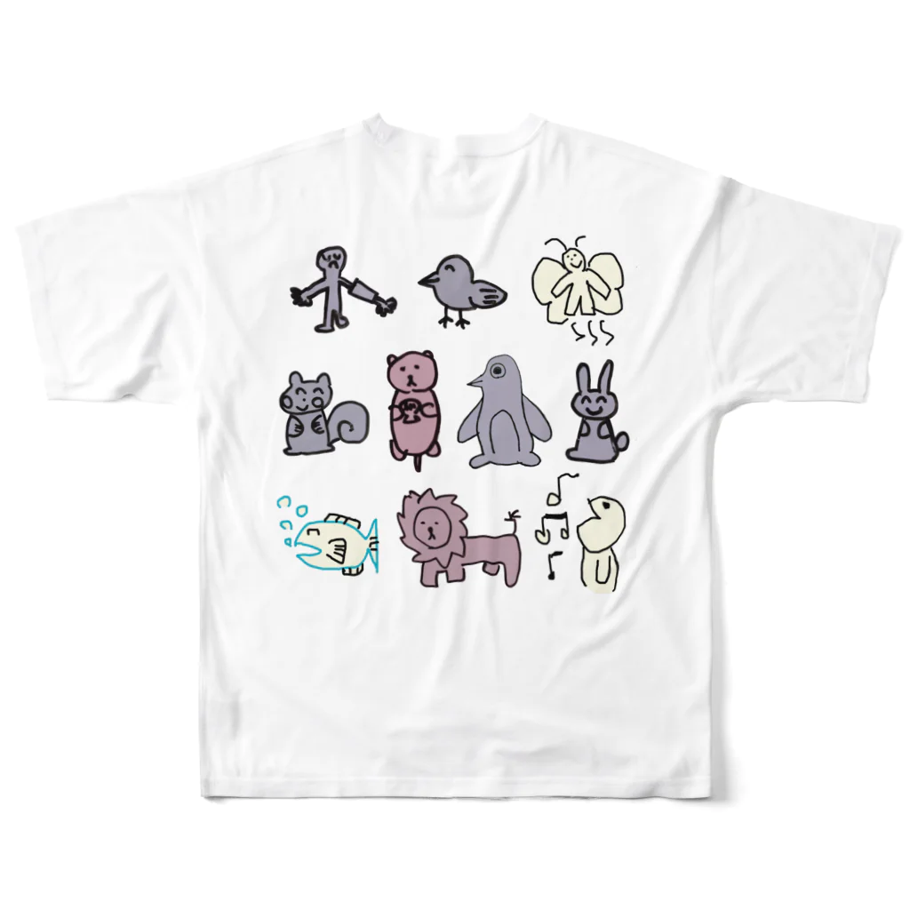 ぽのOCI FRIENDS All-Over Print T-Shirt :back