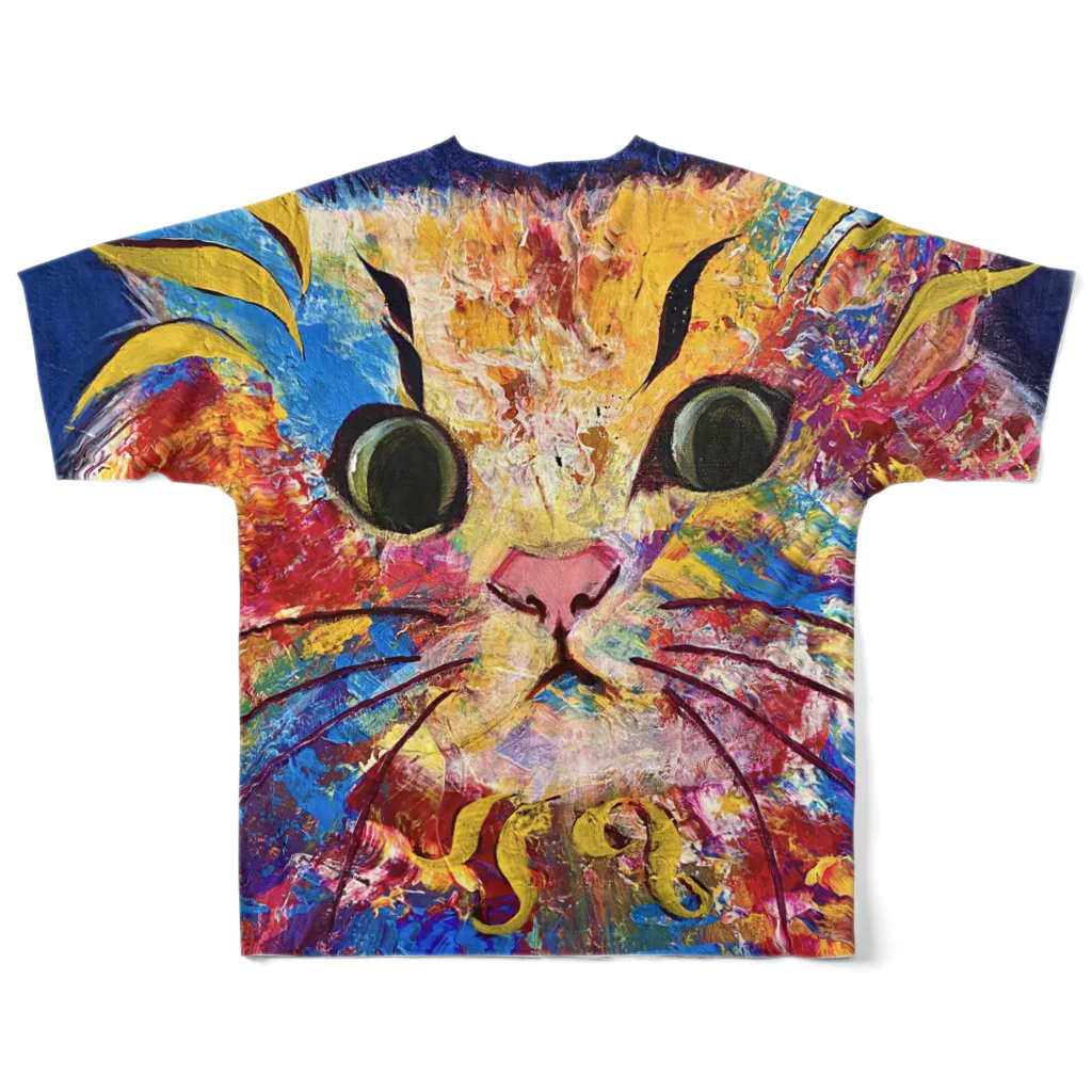 Ange Fleur （アンジュフルール）のGemstone Cat All-Over Print T-Shirt :back