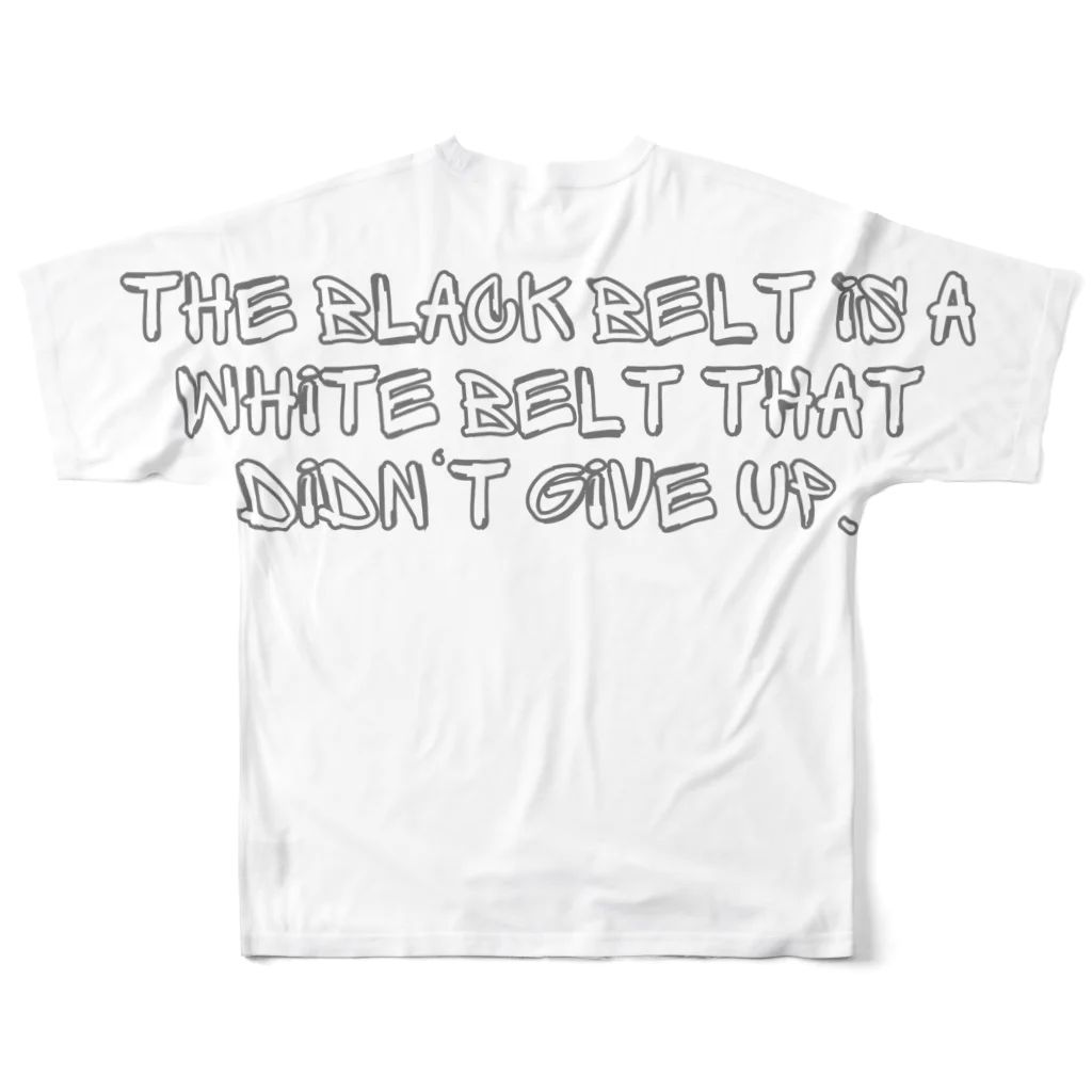 JIU(ジウ)ブラジリアン柔術TシャツのThe black belt is... 풀그래픽 티셔츠の背面