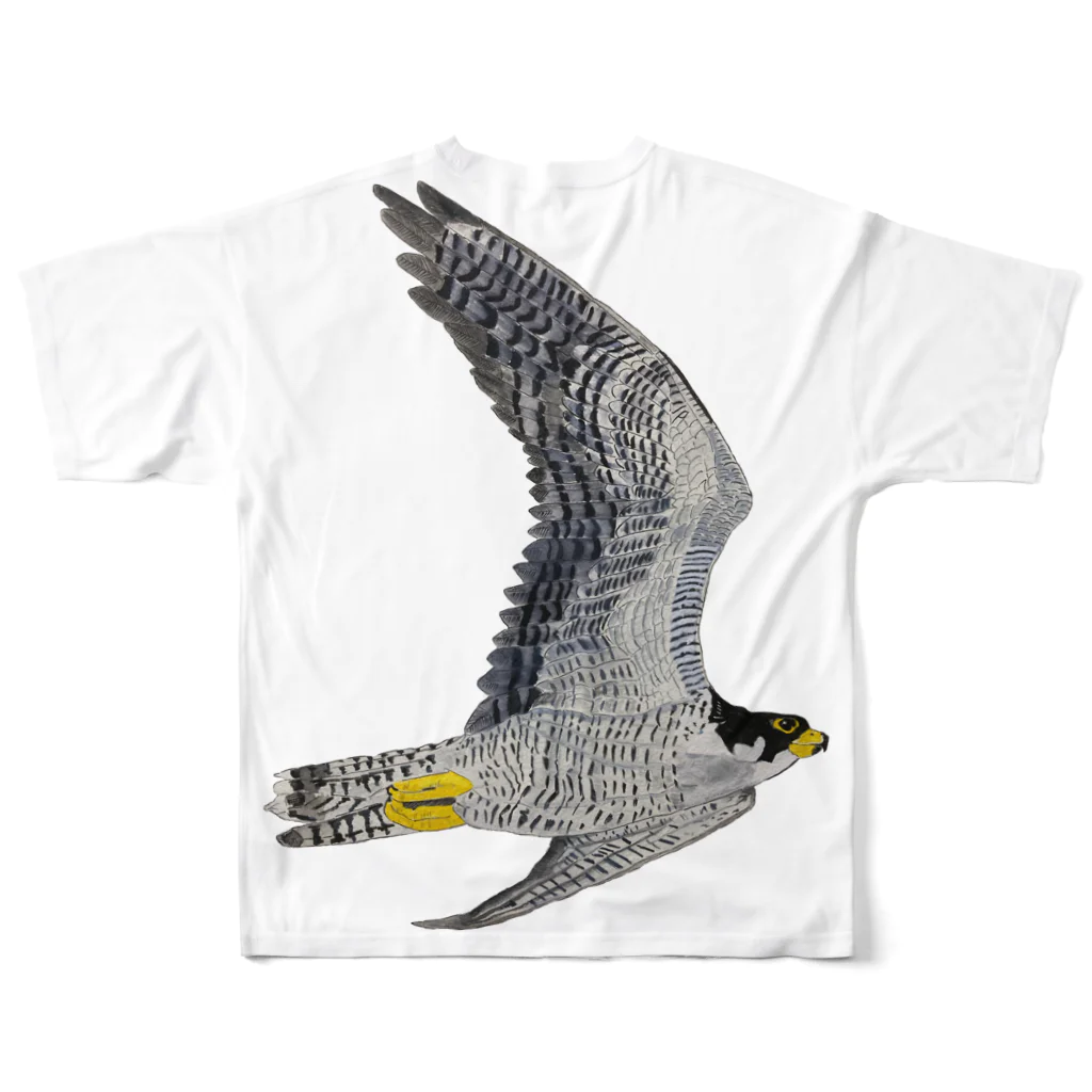 Coshi-Mild-Wildのハヤブサ&クマタカだぞっ🦅 フルグラフィックTシャツの背面