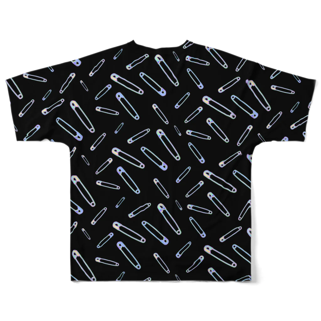 IENITY　/　MOON SIDEの【ADDITIVITY】 セーフティーピン #HOLO Black All-Over Print T-Shirt :back