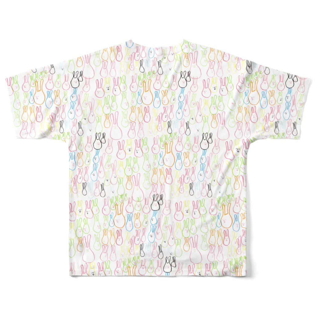 hito_mi_changのうさグラム All-Over Print T-Shirt :back