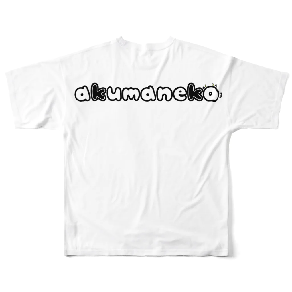 【公式】あくまねこのうみゃうみゃあくまねこ All-Over Print T-Shirt :back