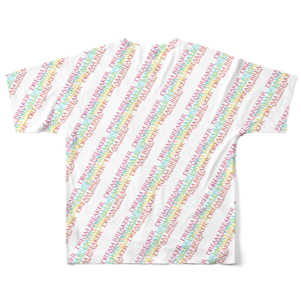 DREAM BREAKERオリジナルグッツのDREAM BREAKERカラフルロゴデザイン All-Over Print T-Shirt :back