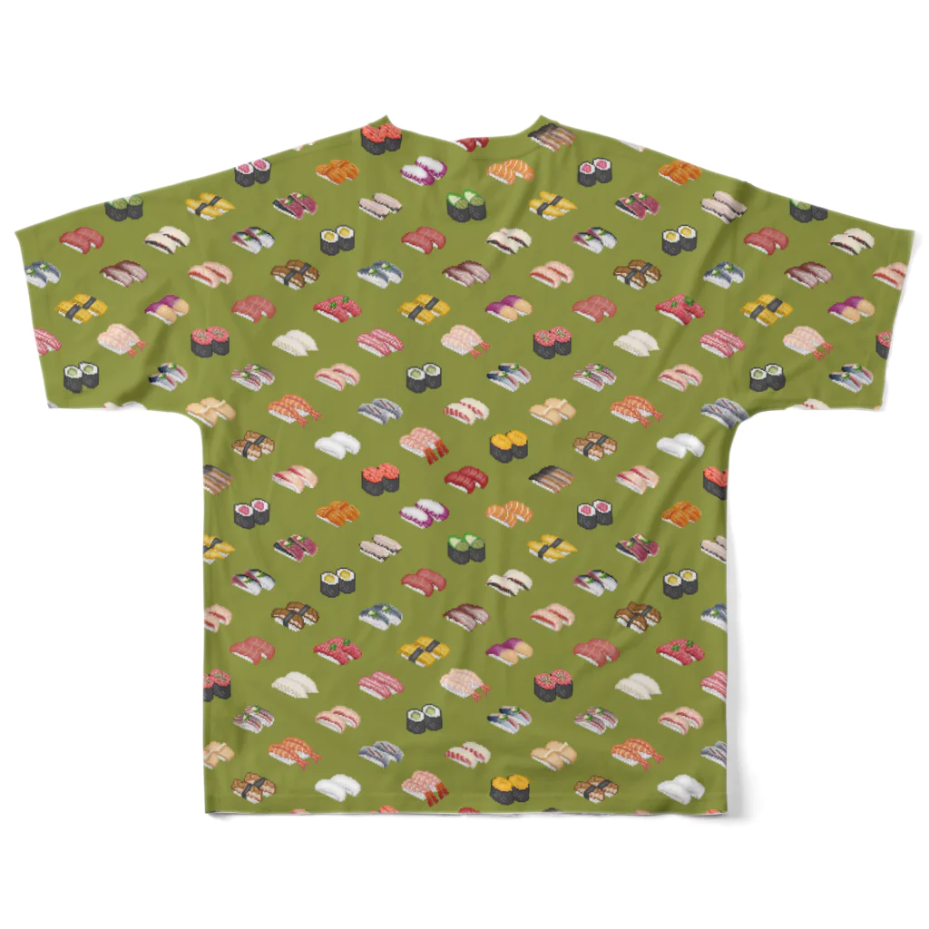 猫と釣り人のSUSHI_CG_FGT All-Over Print T-Shirt :back