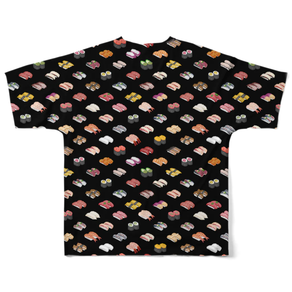 猫と釣り人のSUSHI_CK_FGT フルグラフィックTシャツの背面