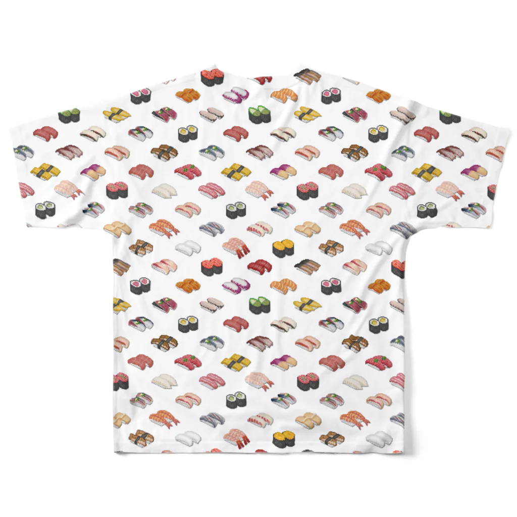 猫と釣り人のSUSHI_C_FGT All-Over Print T-Shirt :back