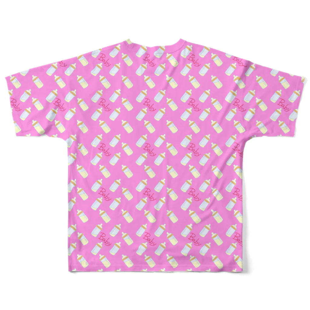 パンチャンヌ夫人の哺乳瓶(ピンク) All-Over Print T-Shirt :back