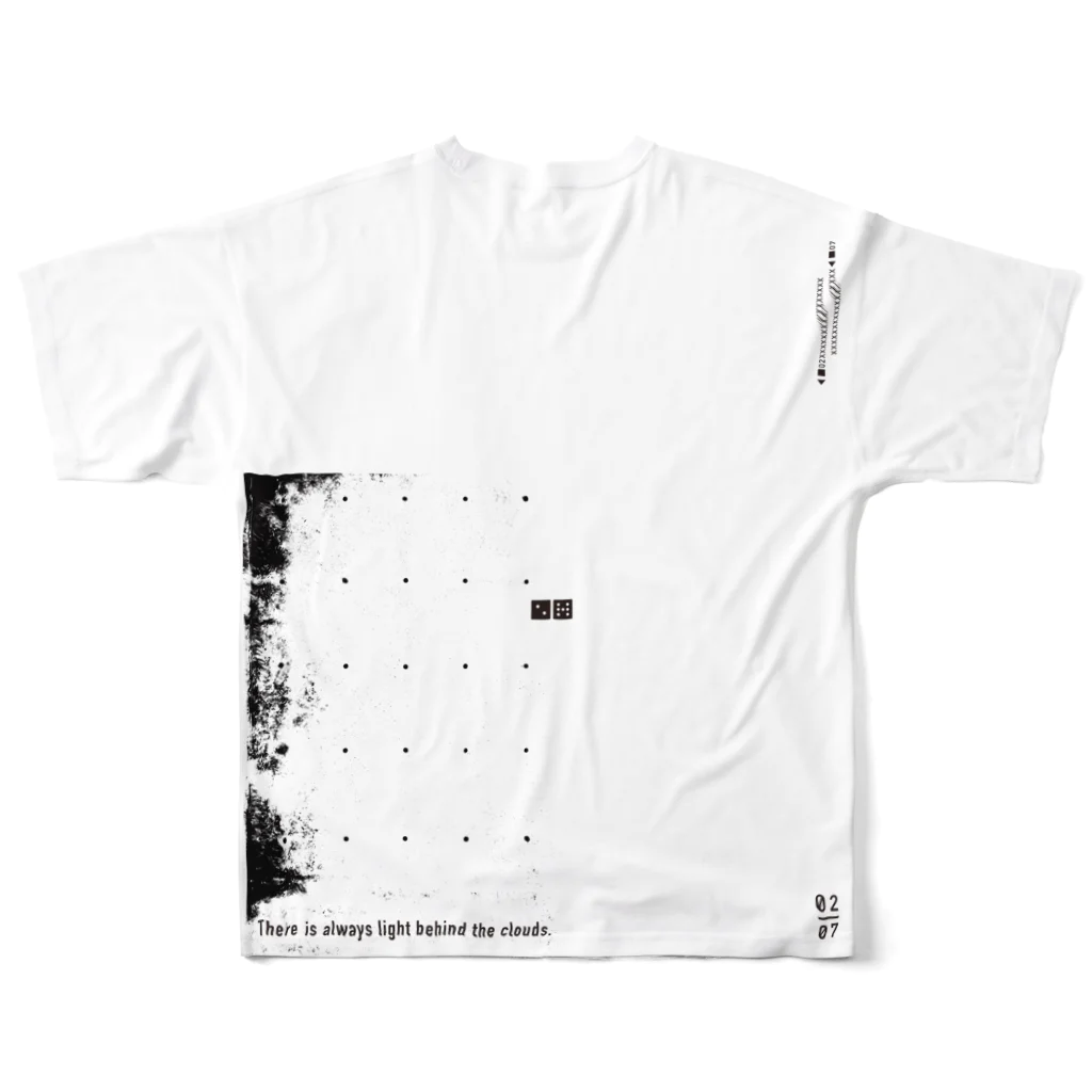 Y.のClouds. フルグラフィックTシャツの背面