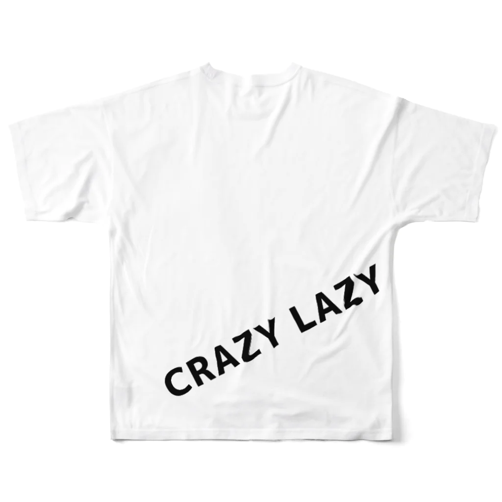 Crazy LazyのバックビッグロゴT フルグラフィックTシャツの背面