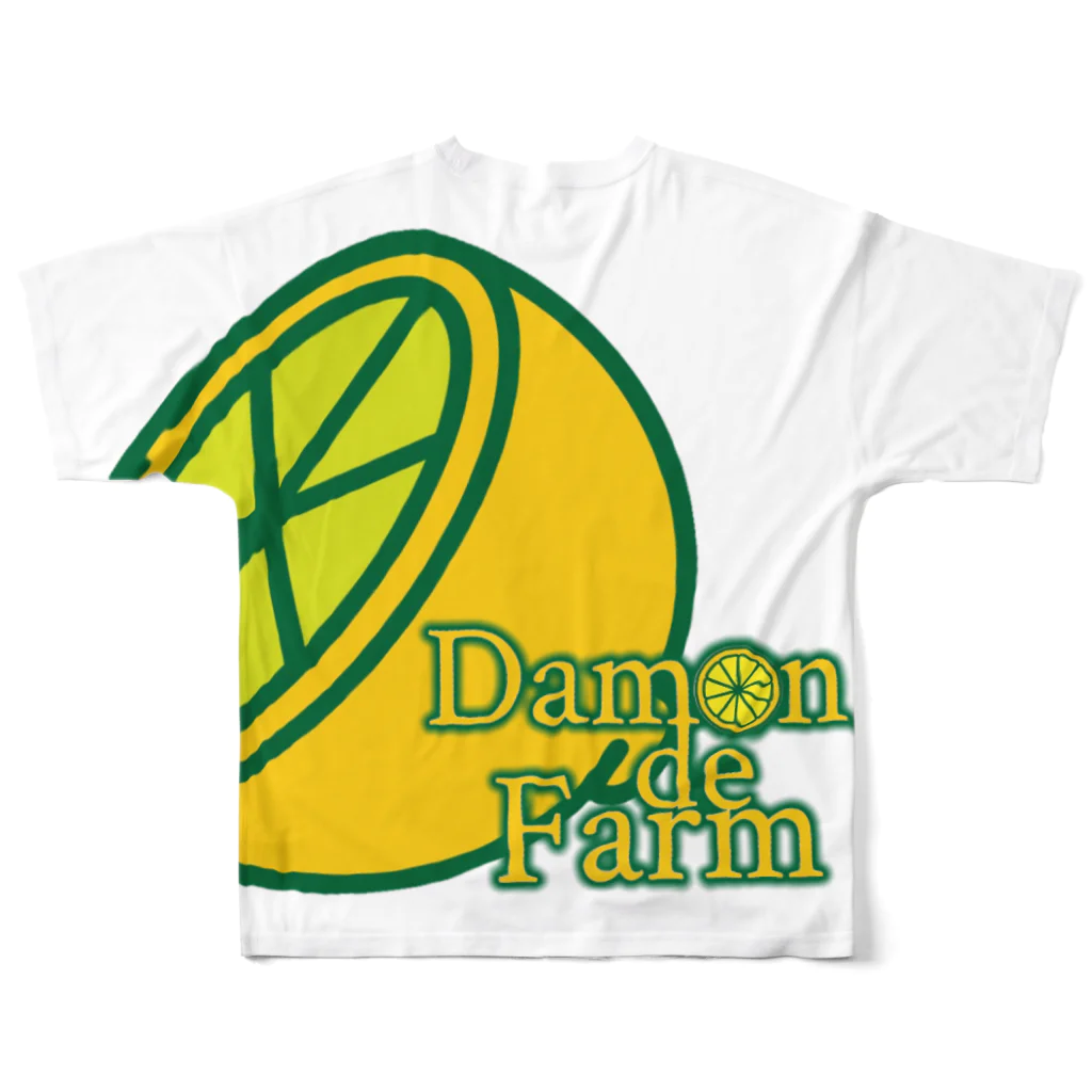 ﾆｼｷｵﾘ🍋CollectionのDamonde new レモンロゴ1 フルグラフィックTシャツの背面