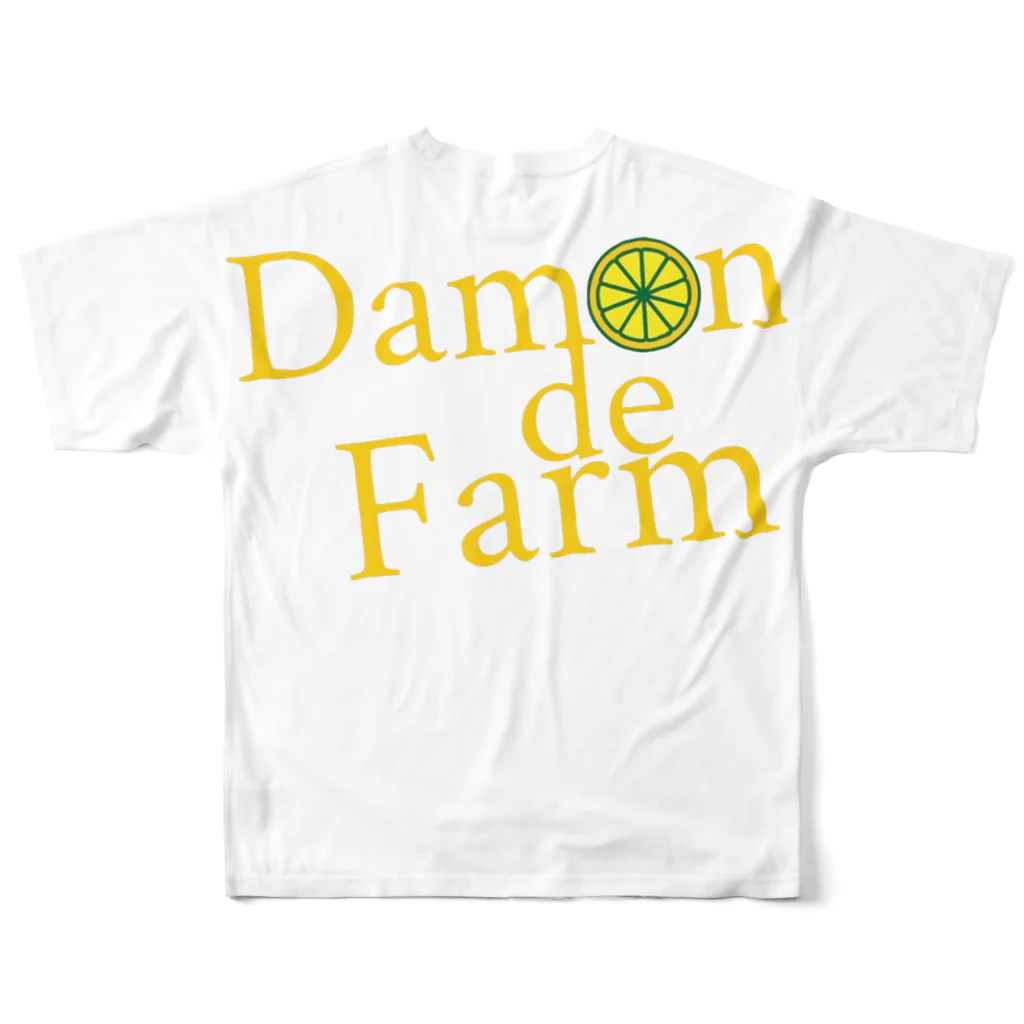ﾆｼｷｵﾘ🍋CollectionのDamonde new レモンロゴ3 フルグラフィックTシャツの背面