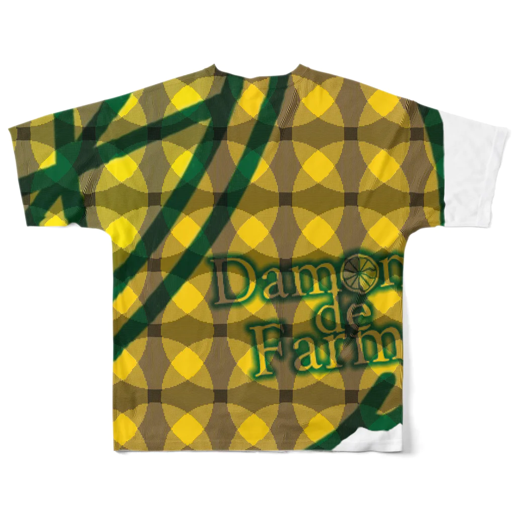 ﾆｼｷｵﾘ🍋CollectionのDamonde New .レモンロゴ1 フルグラフィックTシャツの背面