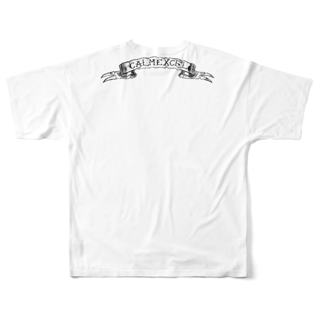 CalmExcelのcrossbone All-Over Print T-Shirt :back
