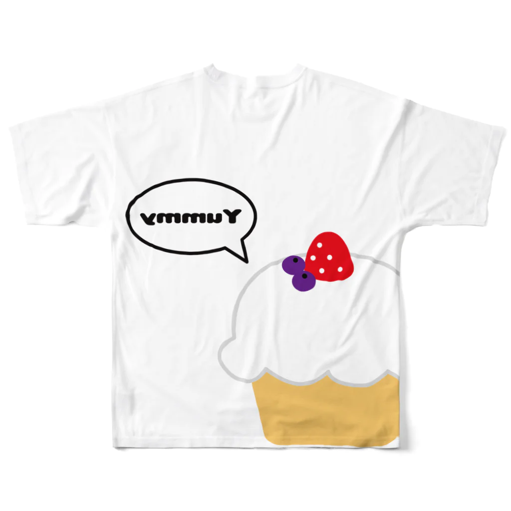 キラフルポップの大きなケーキ All-Over Print T-Shirt :back