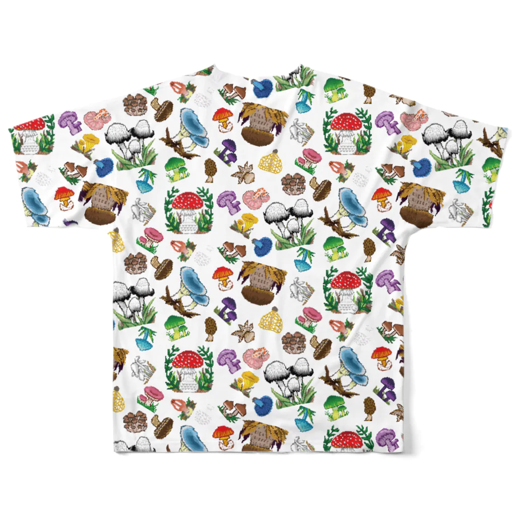 Shima.shimaのDot Mushroom ドットきのこT All-Over Print T-Shirt :back