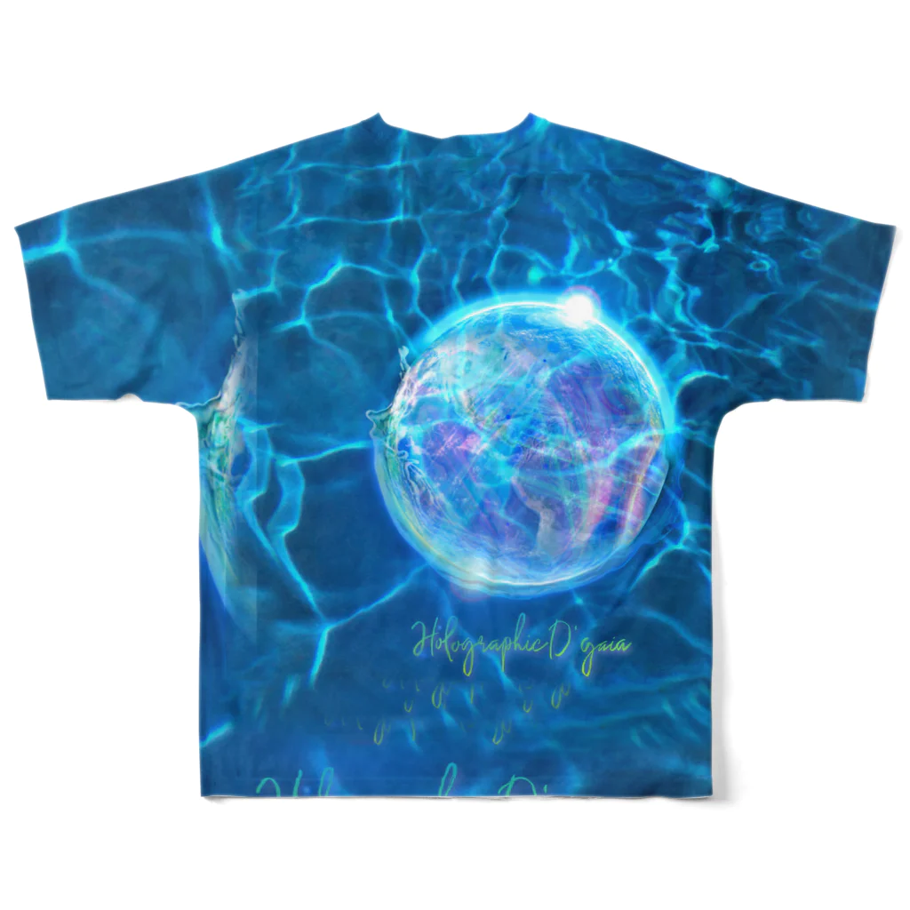 Aimurist のHolographic D’gaia 水 フルグラフィックTシャツの背面