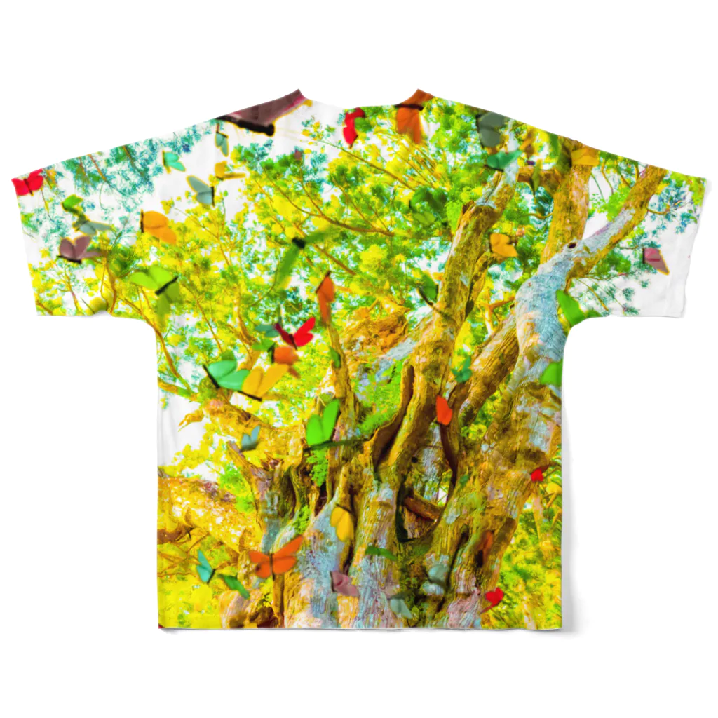 NEON LIGHT STARSのYOU are in wonderland*yellow フルグラフィックTシャツの背面