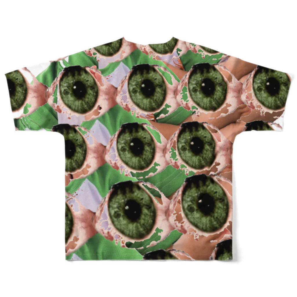 seemのTHE EYE 【GREEN 】 All-Over Print T-Shirt :back