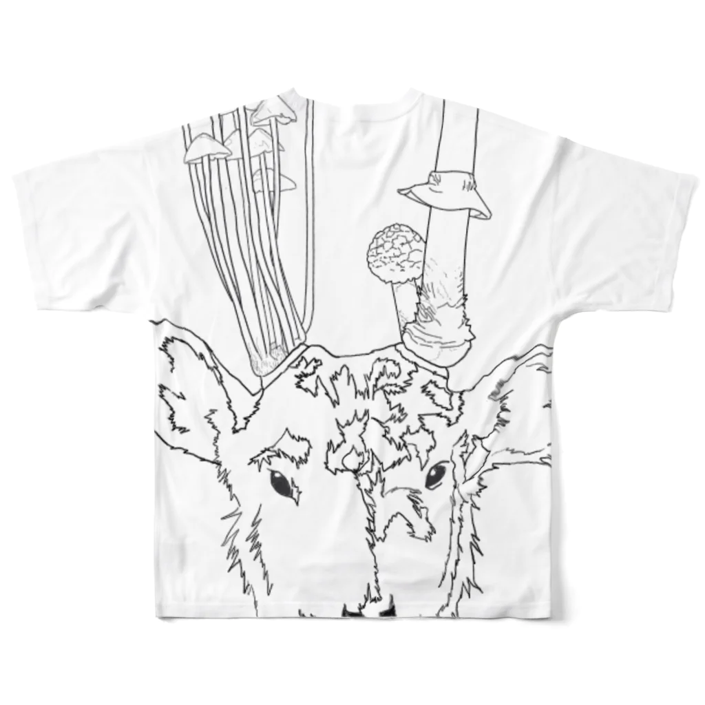 happamanのSIKA-KINOKO All-Over Print T-Shirt :back