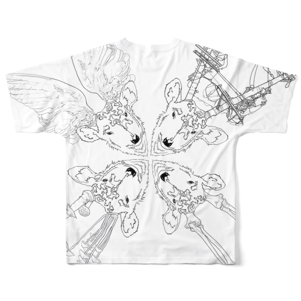 happamanのSIKA-REMIX All-Over Print T-Shirt :back