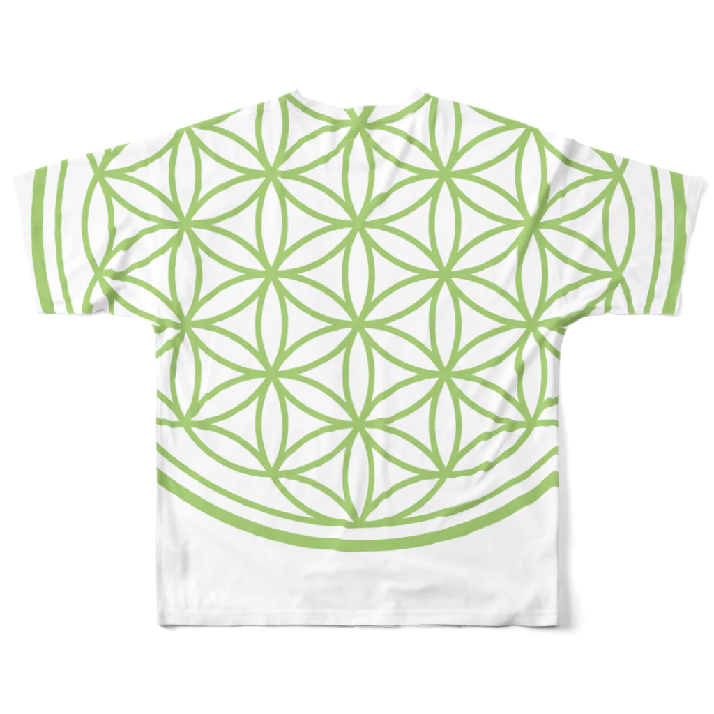 CENTRAL VILLAGE TokyoのFlower of Life - Huge フルグラフィックTシャツの背面