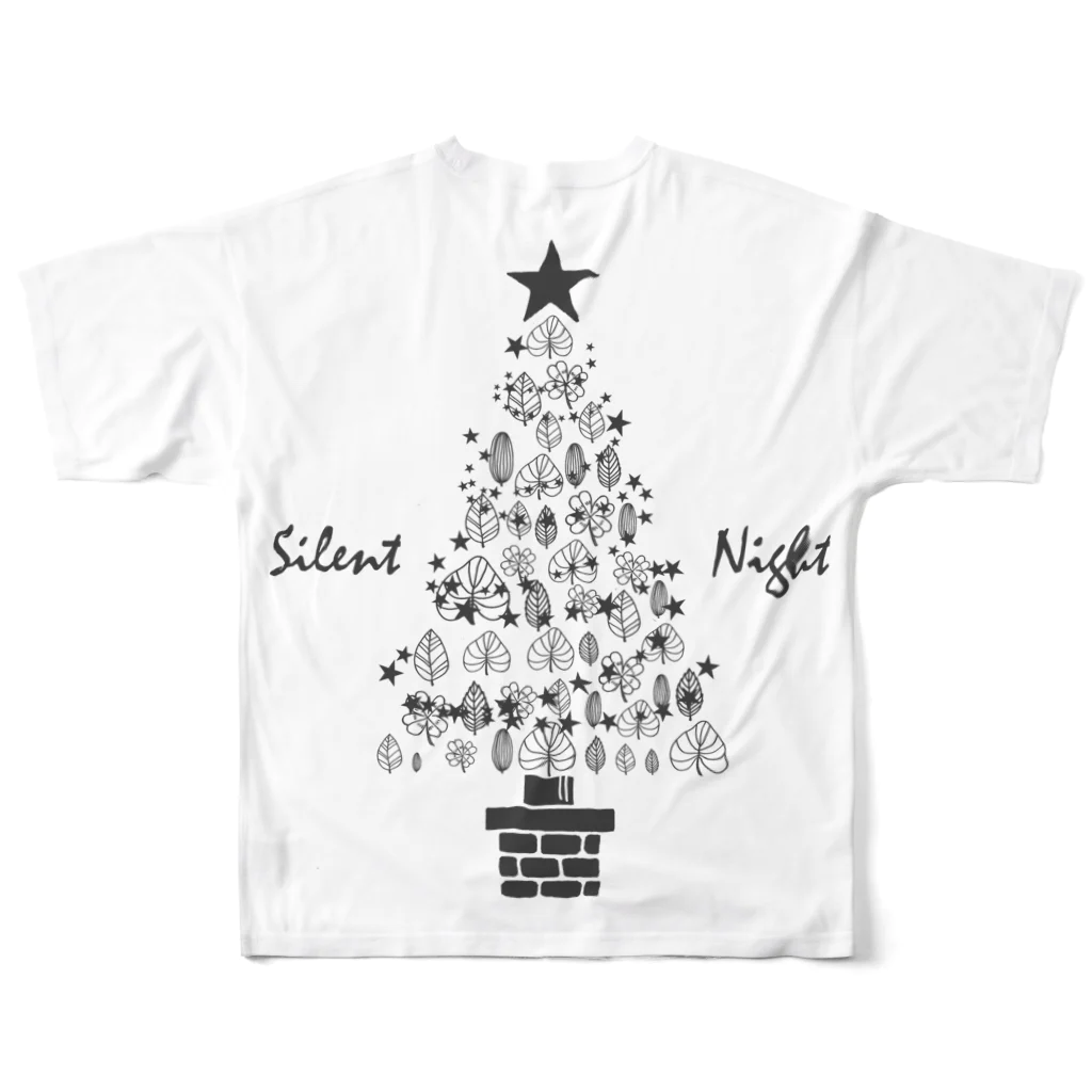 SU-KUの聖なる夜に（濃灰） フルグラフィックTシャツの背面