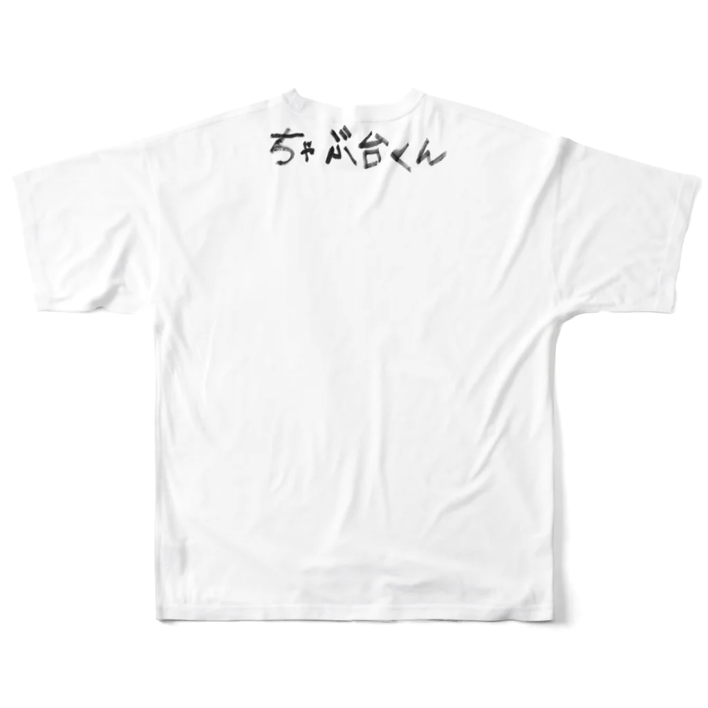 YASUKI_TEAのちゃぶ台くん フルグラフィックTシャツの背面