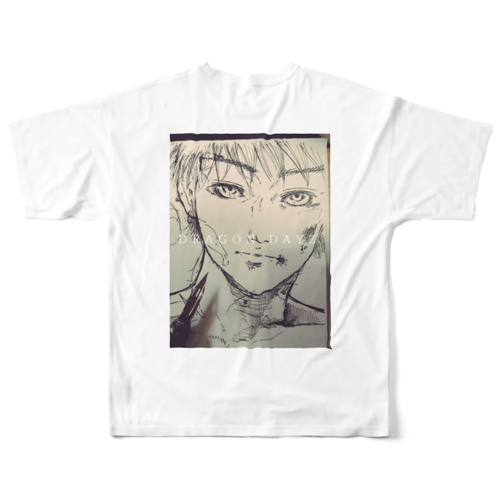 LIKE A MOVIE RECORDSのDRAGON DAYZ-カルペ・ディエム All-Over Print T-Shirt :back